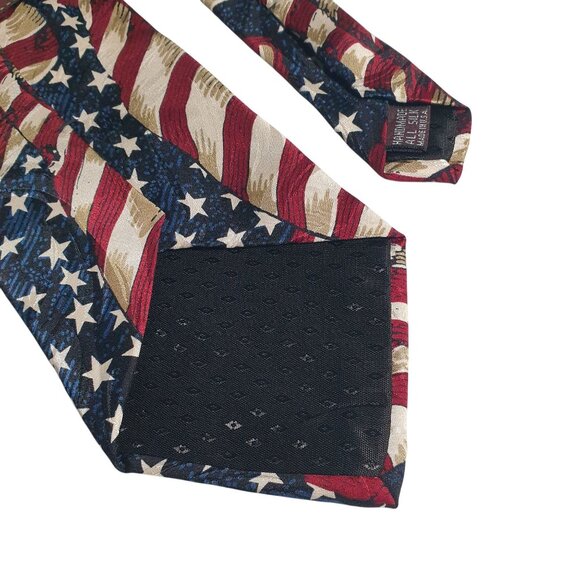Museum Artifacts Tie Statue Of Liberty American Flag USA Themed Silk Classic - Picture 5 of 5